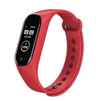 Bakeey M4V USB Charging Custom Dials Full Touch Screen Heart Rate Blood Pressure O2 Monitor Weather Push bluetooth Smart Band