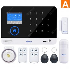 Switchable Wireless Home Security WIFI GSM GPRS Alarm system APP Remote Control RFID card Arm Disarm