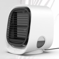 A201 USB Air Cooler Fan Mini Desktop Air Conditioner with Night Light Water Cooling Fan Humidifier Purifier