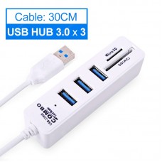 USB Hub 3.0 Multi USB 3.0 Hub USB Splitter High Speed 3 6 Ports 2.0 Hab TF SD Card Reader All In One For PC Computer Accessories