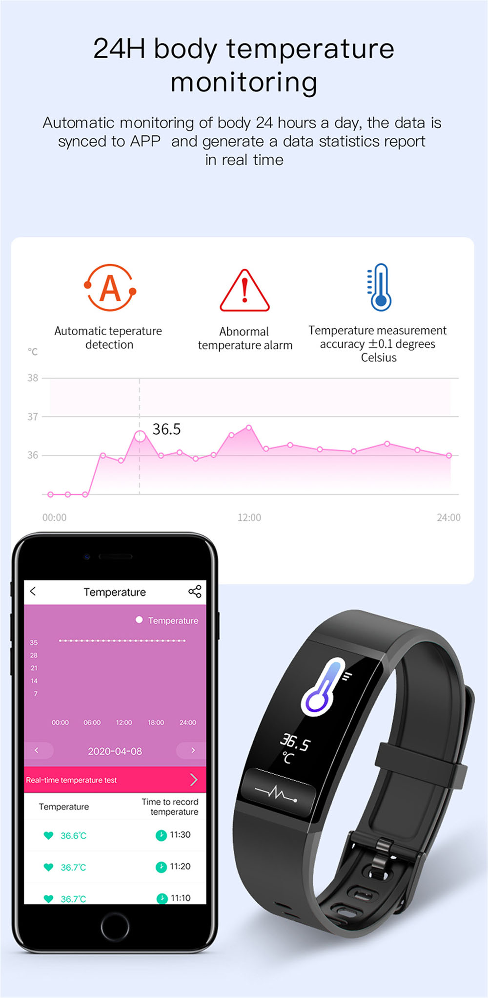 M8 Smart Bracelet - Red