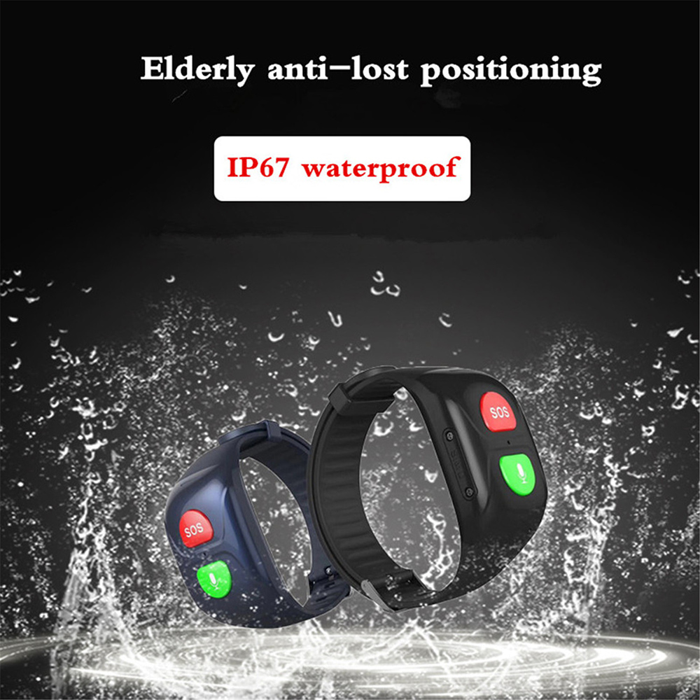 Elderly Anti-lost Smart Bracelet - Black