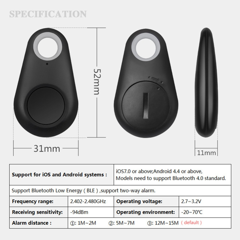 Wireless Bluetooth Tracker Anti Lost Alarm Smart Locator